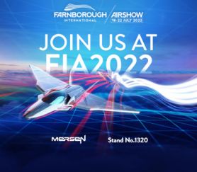 Farnborough banner with Mersen booth number 1320