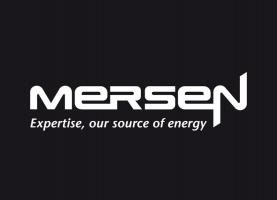 Mersen logo with baseline, negative